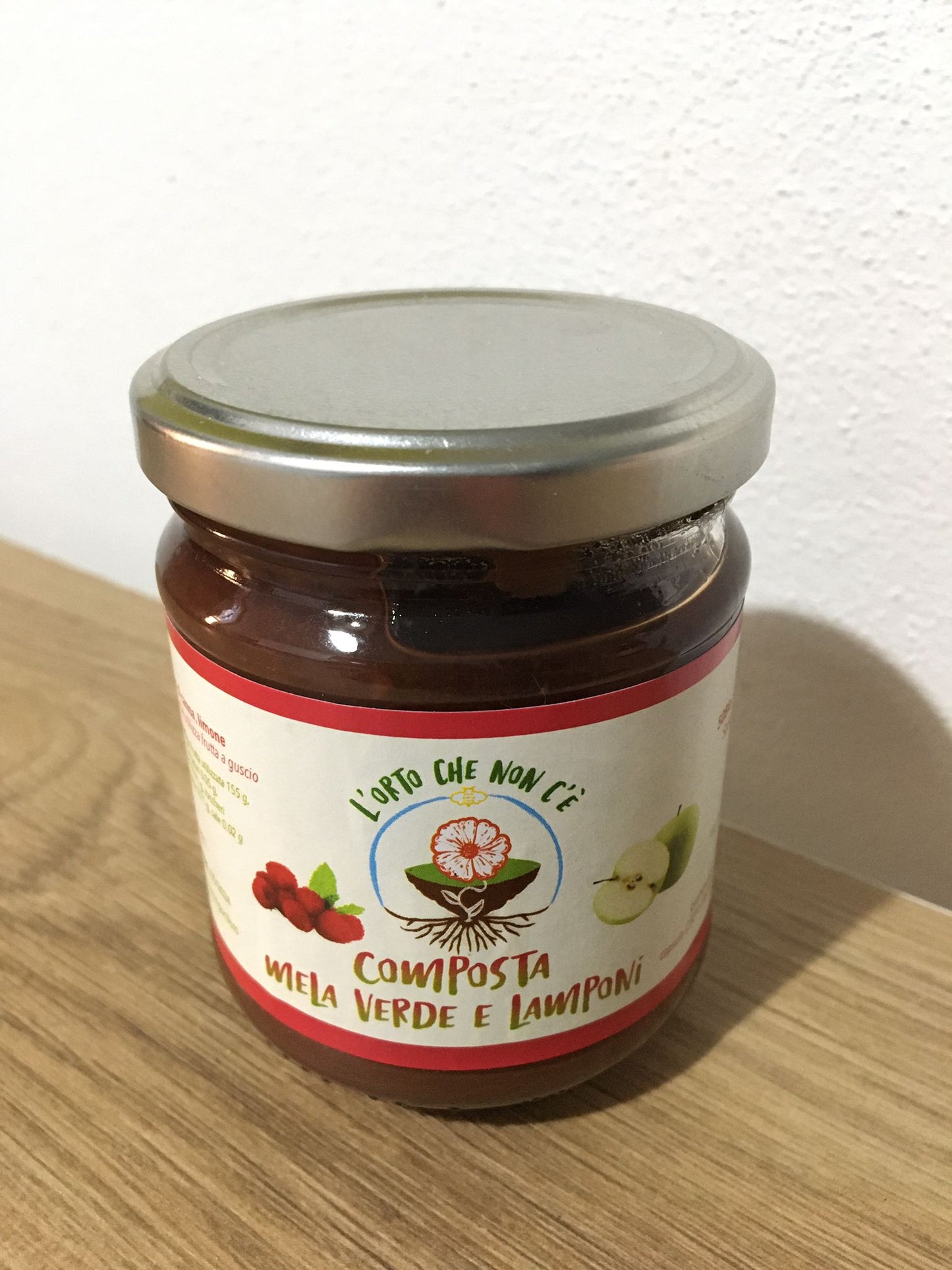 composta di mela verde e lamponi senza zucchero 200gr